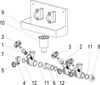Js Atv-Station, Rush Spindel 6-Fach, Dn25, Eing.1 1/4, Anteprima dell’immagine prodotto 3