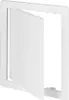 A white plastic inspection door with the door slightly ajar, mounted in a white frame. Anteprima dell’immagine prodotto
