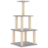 vidaXL Graffiatoio in sisal Grigio chiaro 111 cm Anteprima dell’immagine prodotto 1