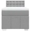 vidaXL Boxspringbett mit Matratze Hellgrau 90x200 cm Stoff Produktbild-Vorschau 4