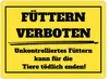 Füttern verboten mit Erklärung Koppel-Metallschild in 15x20 Produktbild-Vorschau 1