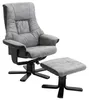 HOMCOM Relaxsessel mit Hocker, Fernsehsessel, Polstersessel Produktbild-Vorschau 1