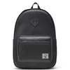 A black Herschel backpack is shown against a white background.