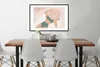 MuchoWow® Gerahmtes Poster Frau - Strandhut - Pastell 90x60 Produktbild-Vorschau 3