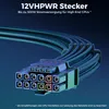 deleyCON 30cm PCIe 16pin (12+4pin) Stecker auf 2x8(6+2pin) Produktbild-Vorschau 4