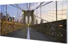 Glasbilder 100x50 Wandkunst Wolkenkratzer Brücke Produktbild-Vorschau 1
