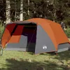 vidaXL Campingzelt mit Vorzelt 4 Personen Orange Produktbild-Vorschau 2