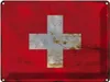vianmo Blechschild 30x40 cm Schweiz Switzerland Flagge Produktbild-Vorschau 1