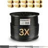 PremiumX 3x 100m BASIC Koaxialkabel 135dB 4-fach SAT Koax Produktbild-Vorschau 1