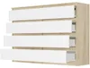 Komoda 140 cm 8 zásuvek skříňka FRAMIRE R-140-S8 mix sonoma Náhled obrázku produktu 6