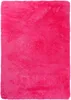 A close-up, top-down view of a fluffy pink rug. Produktbild-Vorschau