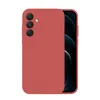 A red phone case is shown from the back, with a smartphone screen visible on the right side. Produktbild-Vorschau