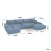 FEDVE Ecksofa Big Sofa Eckcouch mit Schlaffunktion DHAKA U Produktbild-Vorschau 7