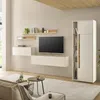 Stauraumschrank 200cm hoch, weiß mit Eiche, CRISP-61 Produktbild-Vorschau 5