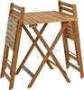 A wooden folding table and two chairs are shown against a white background. Produktbild-Vorschau