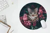 MuchoWow® Mauspad Mousepad Katze - Blumen - Tiere - Produktbild-Vorschau 5