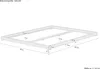 A diagram of a bed frame with dimensions indicated by lines and numbers. Produktbild-Vorschau
