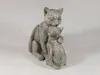 Katze mit Kind Deko Garten Katzen Paar Tier Figur Skulptur Produktbild-Vorschau 2