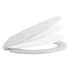 A white toilet seat with a soft-close mechanism shown from the side. Anteprima dell’immagine prodotto