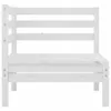vidaXL 4-tlg. Garten-Lounge-Set Weiß Massivholz Kiefer Produktbild-Vorschau 4