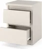 A beige nightstand with two drawers, one partially open. Náhľad obrázku produktu