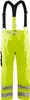 A pair of high-visibility rain pants with suspenders. Produktbild-Vorschau