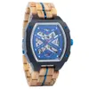 Edenhölzer Herren Holzuhr Skeleton Automatik Sal ED090-001 Produktbild-Vorschau 3