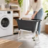 Waschekorb auf Fusen - Anthrazit - 38 l - 39 x 59 x 29 cm Produktbild-Vorschau 4