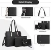 Miss Lulu Damen Handtasche Schultertasche Tote Bag Groß Produktbild-Vorschau 3