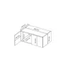 Aufsatz für Schrank Teo – 2 Türen – Grafit Matt – Modern – Produktbild-Vorschau 3