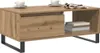 vidaXL Mesa de centro estilo artesanal, roble, 90x50x36,5 Vista previa de la imagen del producto 3