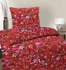 JACK Biber Bettwäsche 2 tlg. 135x200cm Blume Rot Pink Produktbild-Vorschau 3