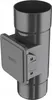A dark gray PVC pipe fitting with a hinged access panel, designed for gutter cleaning. Podgląd zdjęcia produktu