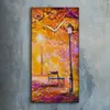 Dekor Leinwand Uhr Wandbilder 30x60 Gemälde Wald Park Bäume Produktbild-Vorschau 2