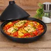 Tajine kameninová modročerná mísa s víkem pekáč na pečení Náhled obrázku produktu 3