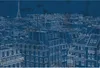 Tadessi Fototapete | Stadt | 4.00 m x 2.70 m | Blau | Weiß Produktbild-Vorschau 1
