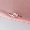 925 Sterling Silber Schmetterling Ring Zirkonia Rose Produktbild-Vorschau 4