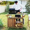 Carrello per barbecue da esterno COSTWAY, carrello di Anteprima dell’immagine prodotto 8
