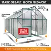 BRAST Gewächshaus Aluminium mit Fundament | 430x250x205cm | Produktbild-Vorschau 5