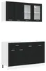 vidaXL Kücheneinheit LYON 4 pcs Schwarze Eiche Produktbild-Vorschau 1