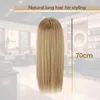 Túžu tréningová hlava kadernícka hlava tmavá blond - Náhľad obrázku produktu 5