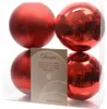 Rote runde, bruchsichere Kunststoffkugeln, 4er-Set, 10 cm Produktbild-Vorschau 6