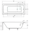 BADLAND Badewanne Rechteck Optima 160x70 mit Acrylschürze, Produktbild-Vorschau 3