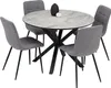 Homestyle4u Essgruppe mit 4 Stühlen 5 tlg Esstisch rund 110 Produktbild-Vorschau 17
