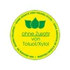 A circular yellow badge with green text and graphics. Produktbild-Vorschau