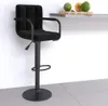 vidaXL Barová stolička Black Fabric Náhled obrázku produktu 2