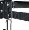 Close-up of a retractable awning mechanism, showing the mounting bracket, roller, and hook system. Produktbild-Vorschau