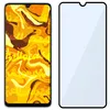 A smartphone screen with a colorful abstract wallpaper and a separate screen protector. Produktbild-Vorschau