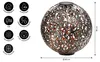 Dehner Solarkugel Luanda, Ø 40 cm, Metall, silber/kupfer Produktbild-Vorschau 2