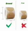 Zelfklevende etiketten rond - Kraftpapier - 3,8 cm - 500 Productafbeelding-voorbeeld 2